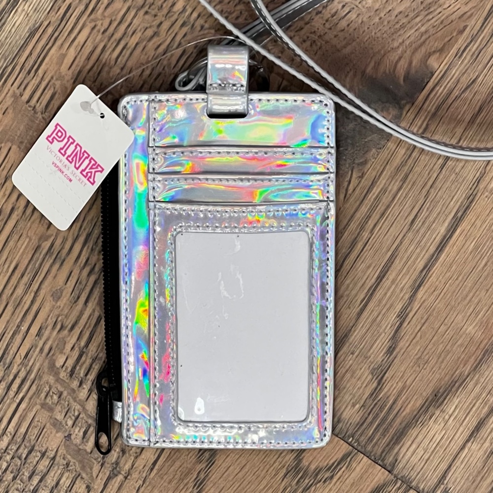 ✶Free!✶ PINK Wristlet + Lanyard Key Ring | FREE w/ $44 Purchase | Silver & Black - Picture 4 of 10